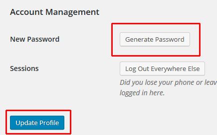 تغییر نام کاربری و رمز عبور وردپرس