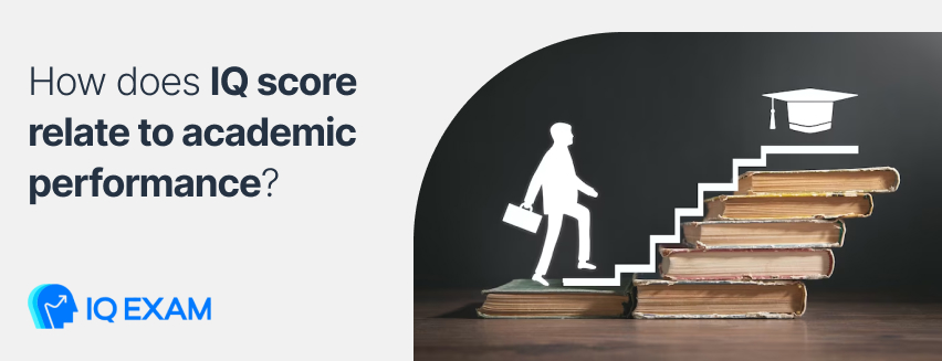 How does IQ score relate to academic performance?