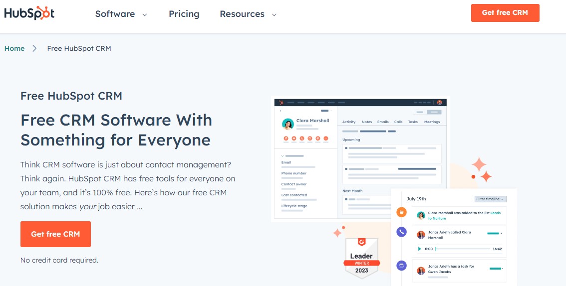 HubSpot has many marketing tools that can help companies manage, track and organize their data collection tasks. This tool has free and paid monthly membership from $45 to $3200.