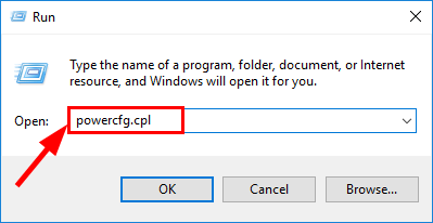 1) روی صفحه کلید خود، کلید لوگوی ویندوز و R را همزمان فشار دهید. سپس powercfg.cpl را تایپ کرده و Enter را فشار دهید.