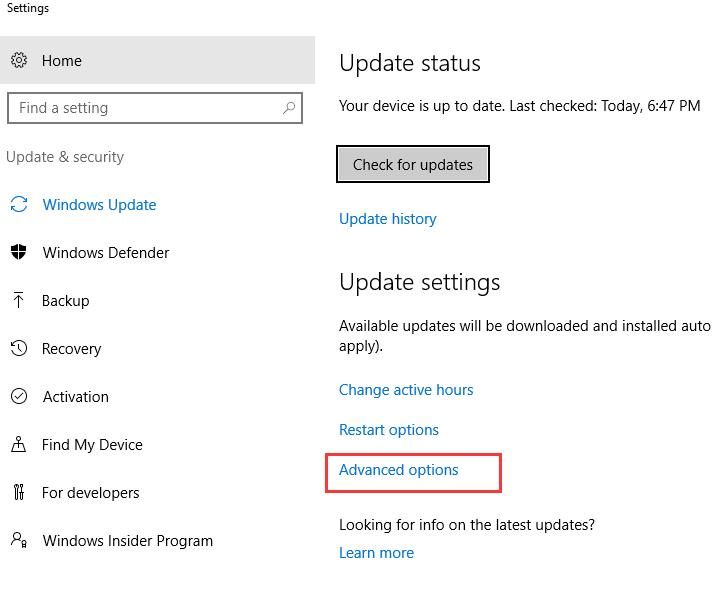 3) گزینه Clear Give me updates for other products Microsoft when I update Windows.