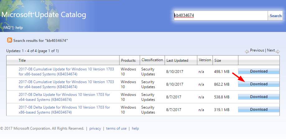 ii فایل به روز رسانی آنتی ویروس Windows Defender را که با سیستم عامل شما مطابقت دارد (مناسب برای نوع سیستم شما) دانلود کنید.