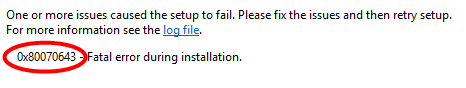 2) خطای 0x80070643 را در حین نصب برنامه برطرف کنید - این خطایی است که ممکن است هنگام نصب یک برنامه رخ دهد.