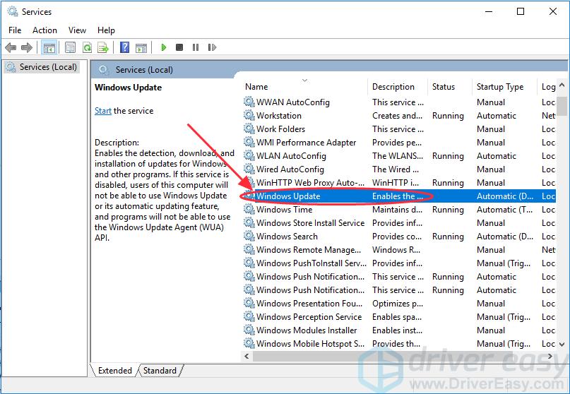 3) Windows Update را دوبار کلیک کنید (اگر از ویندوز XP استفاده می کنید، روی Automatic Updates دوبار کلیک کنید).