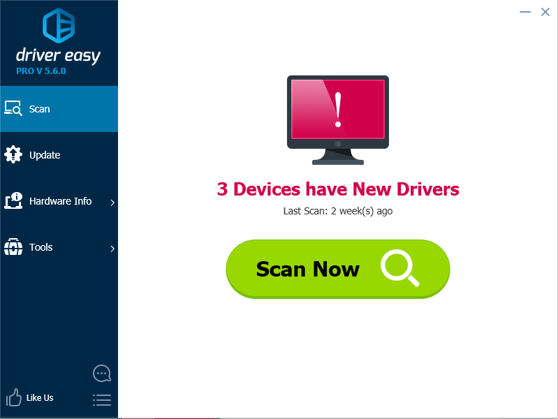  سپس Driver Easy کامپیوتر شما را اسکن کرده و درایورهای مشکلی را شناسایی می کند.