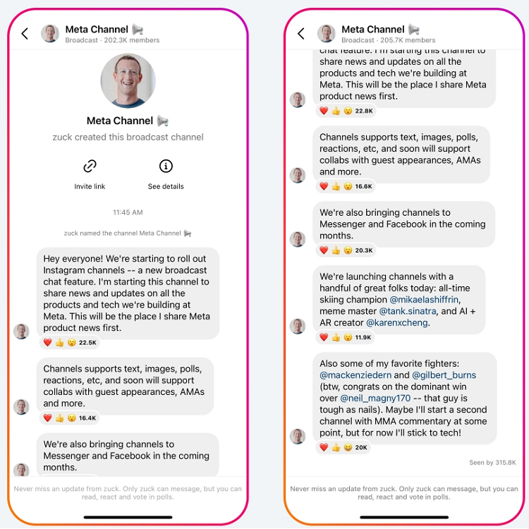 Instagram Broadcast Channels: A New Update by Meta | Social Tradia