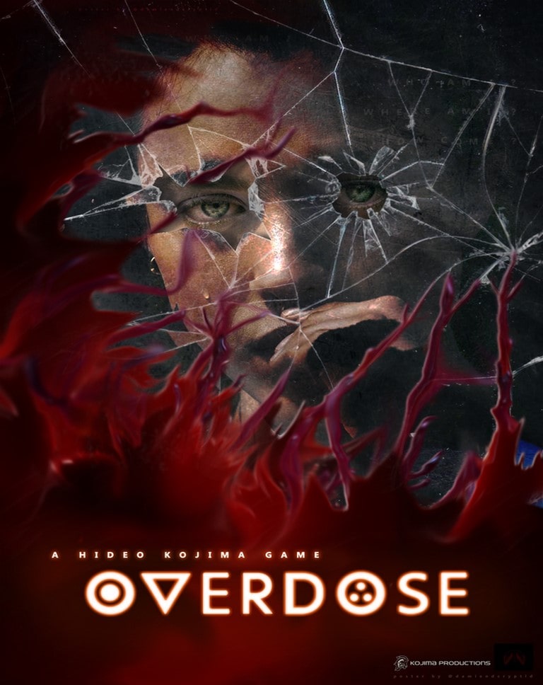 بازی جدید استاد کوجیما و مایکروسافت ظاهراً عنوان ترسناکی به نام Overdose است پوستر بازی اووردوز شیشه شکسته خون زن