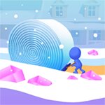 بازی آنلاین پاروی برف روبی - برف بازی